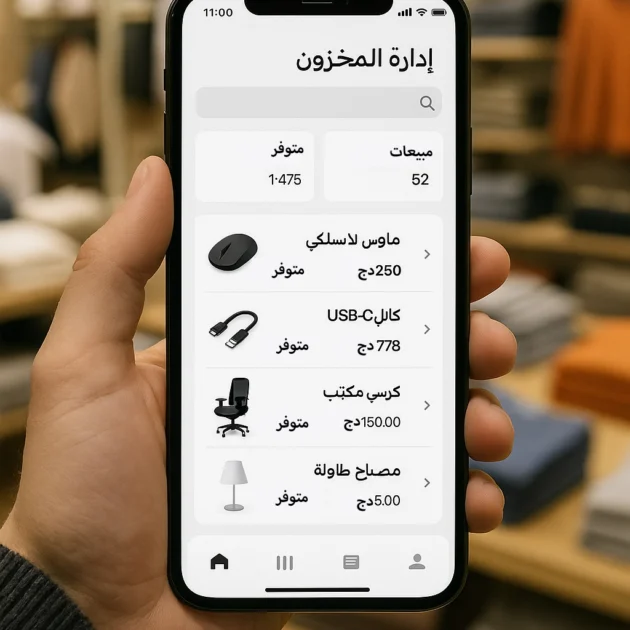 تطبيق في الهاتف لتسيير المحل والمخزون